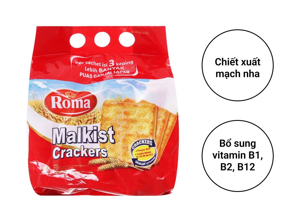 Bánh quy rắc đường Roma 8 góix27g giá tốt tại Bách hoá XANH