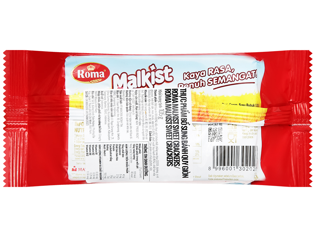Bánh Malkist Crackers Roma 105g giá tốt tại Bách hoá XANH