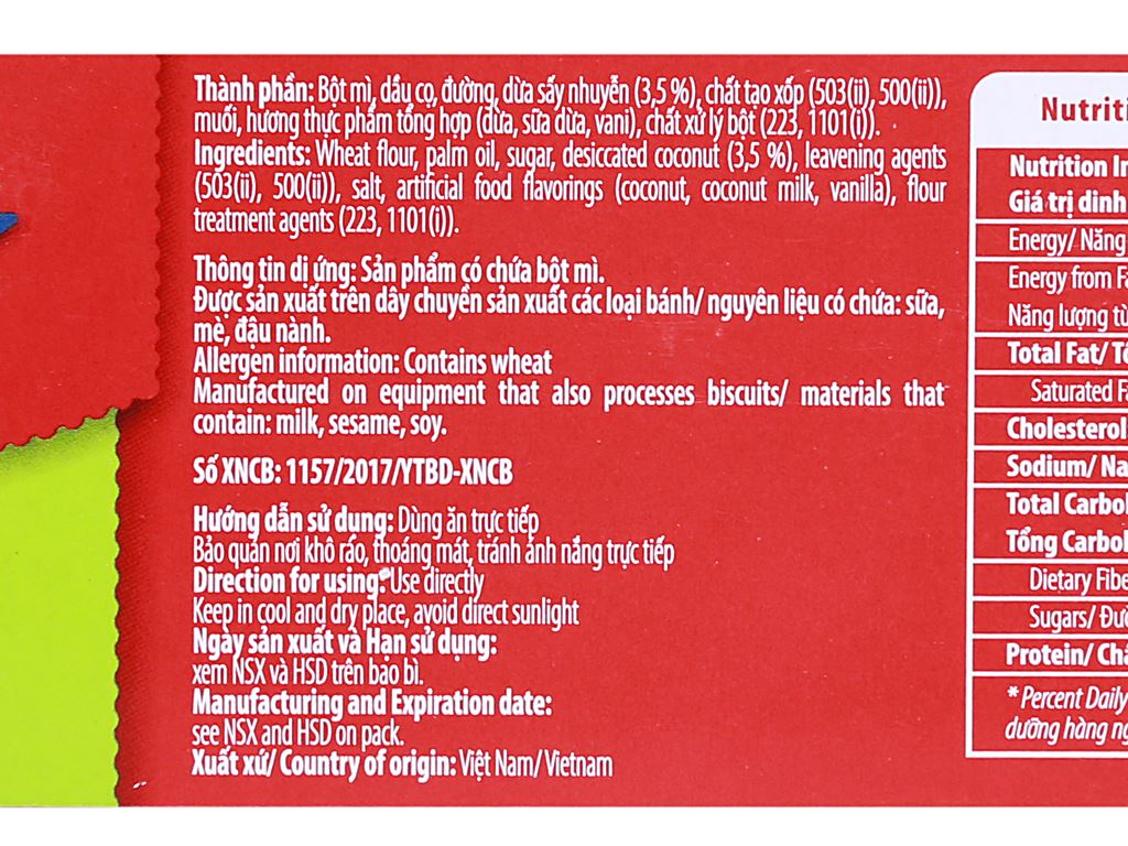 Bánh quy dừa Cosy Marie hộp 320g 11