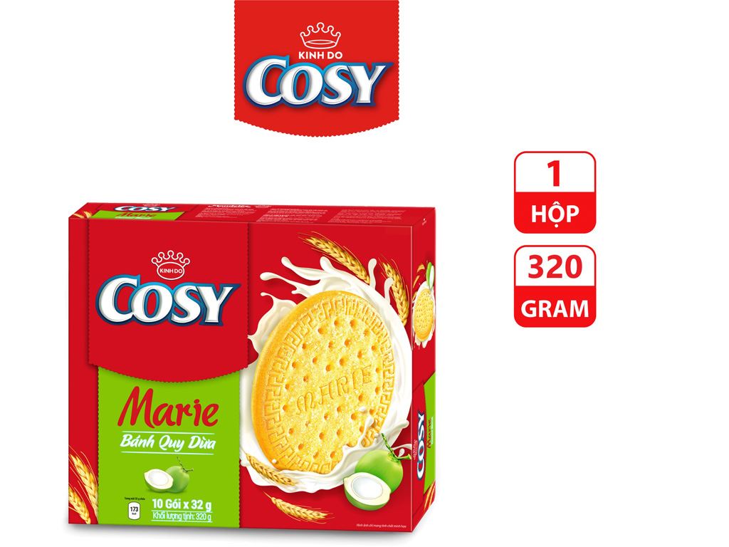 Bánh quy dừa Cosy Marie hộp 320g 14