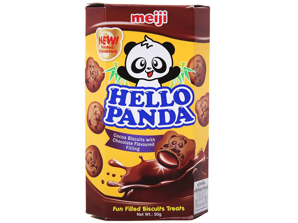 Bánh gấu Meiji Hello Panda Double Chocolate hộp 50g 1