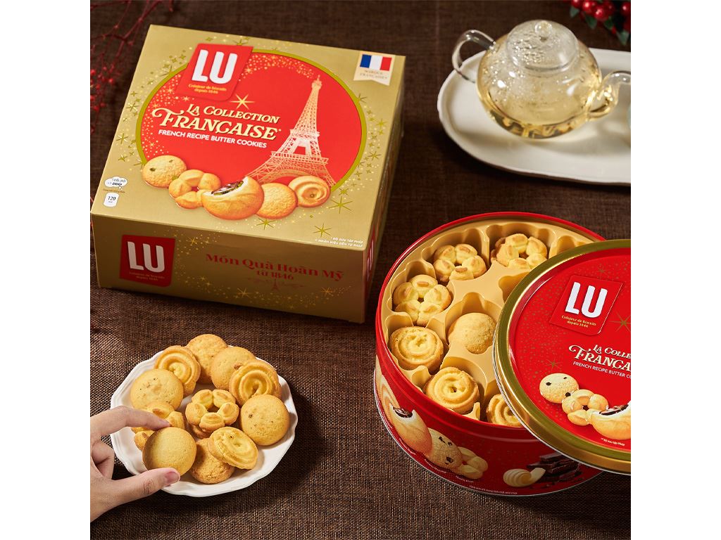 Bánh quy bơ thập cẩm LU hộp 708g 9