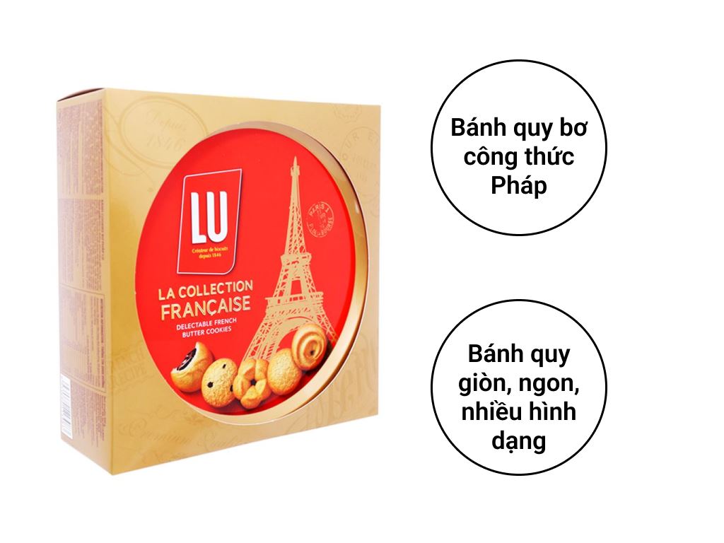 Bánh quy bơ thập cẩm LU hộp 708g 2