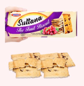 Bánh quy rắc nho khô Walens Suttana gói 160g