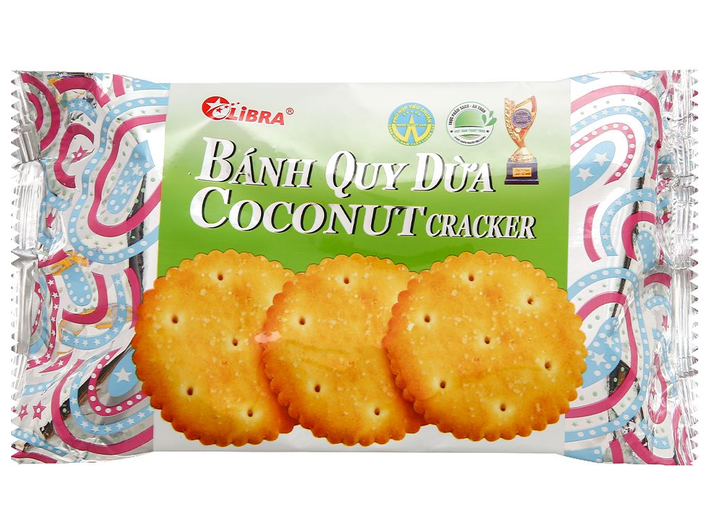 Bánh quy dừa tròn Libra gói 160g giá tốt tại Bách hoá XANH