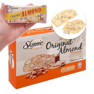 Bánh quy hạnh nhân Skinnie Biscotti Original Almond hộp 270g