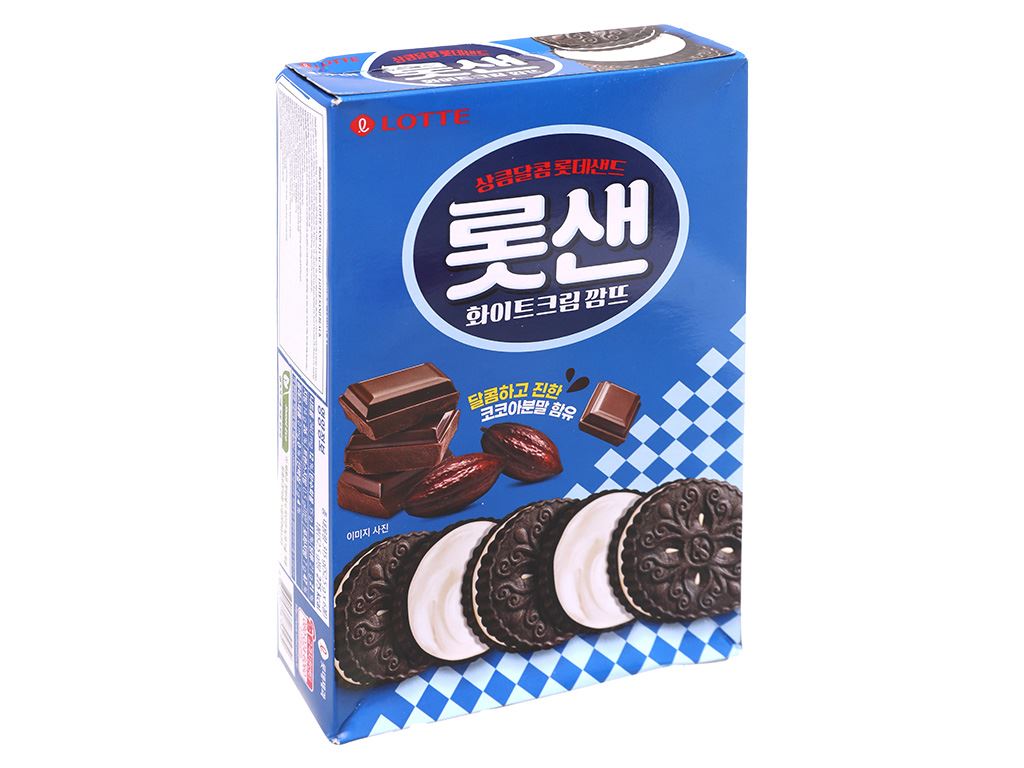 Bánh quy kem vị cacao Lotte Sand hộp 315g 1