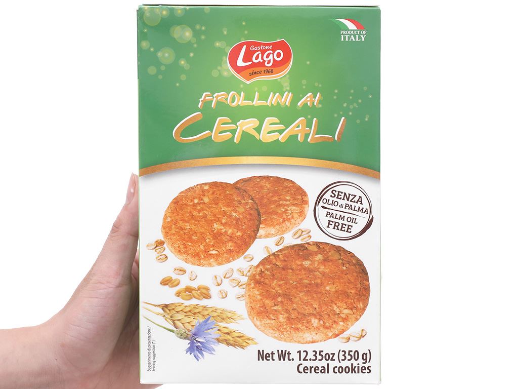 Bánh quy frollini cereal cookies Lago hộp 350g 4