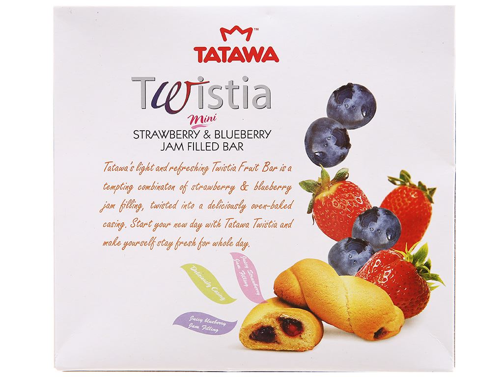 Bánh quy twistia nhân mứt dâu tây và việt quất Tatawa hộp 125g 4