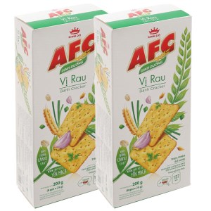 Bánh cracker 2 hộp vị rau AFC Dinh Dưỡng 200g