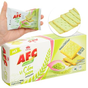 Bánh cracker vị cốm non AFC Dinh Dưỡng hộp 109g