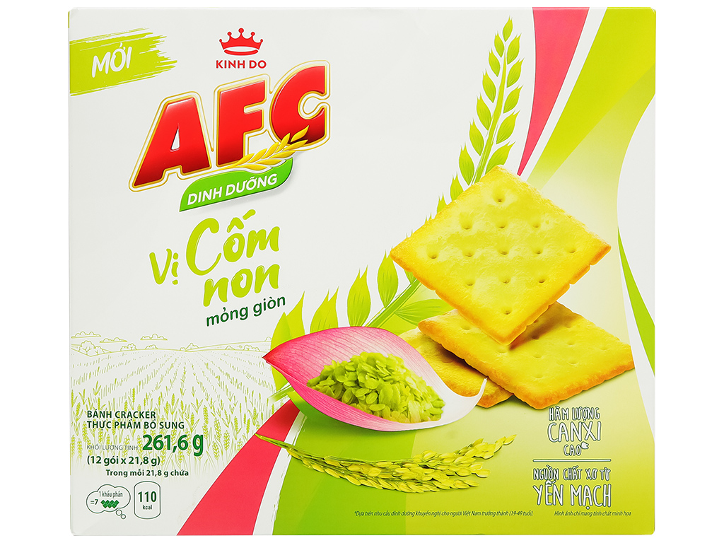 Bánh cracker vị cốm non AFC 261,6g tại Bách hóa XANH