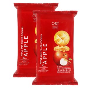 2 gói bánh quy nhân mứt táo O&T gói 120g