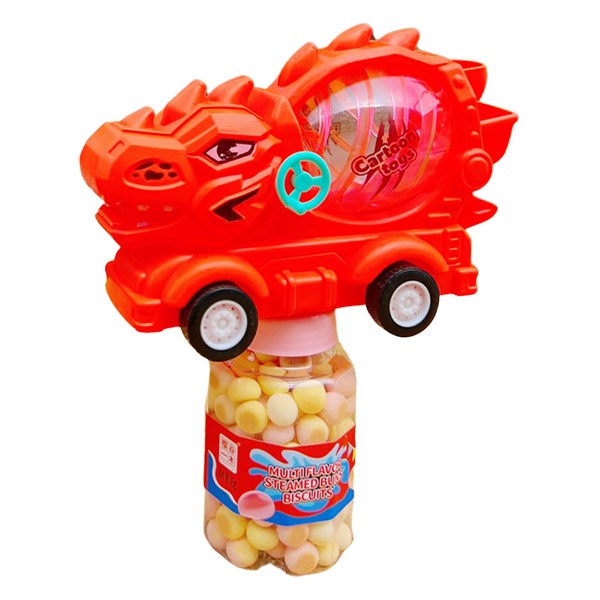 Bánh Quy Steamed Vị Trứng Kèm Đồ Chơi Truck Khủng Long Hộp 45G (Từ 1 Tuổi) - Màu Ngẫu Nhiên