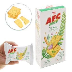 Bánh cracker vị rau AFC Dinh Dưỡng hộp 200g