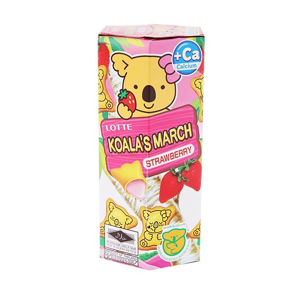 Bánh Quy Lotte Koala's March Vị Dâu Hộp 37G (Từ 3 Tuổi)