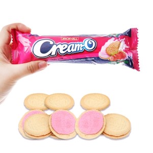 Bánh quy nhân kem hương dâu sữa chua Cream-O gói 85g