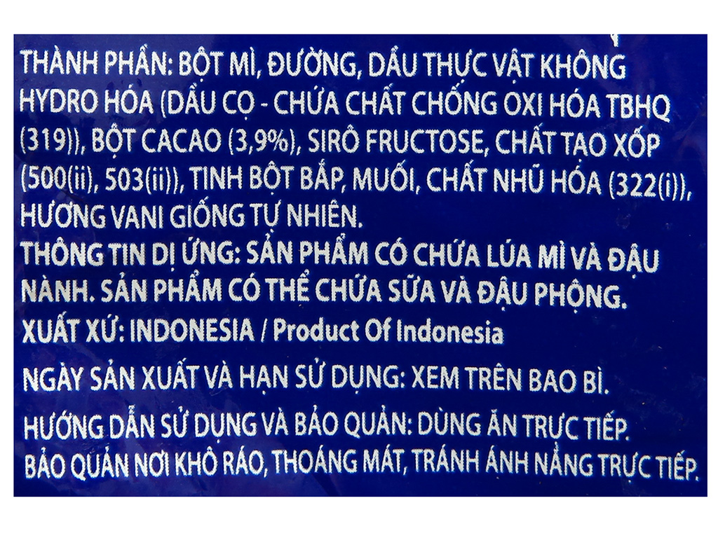 Bánh quy nhân kem vani Oreo gói 119.6g 8