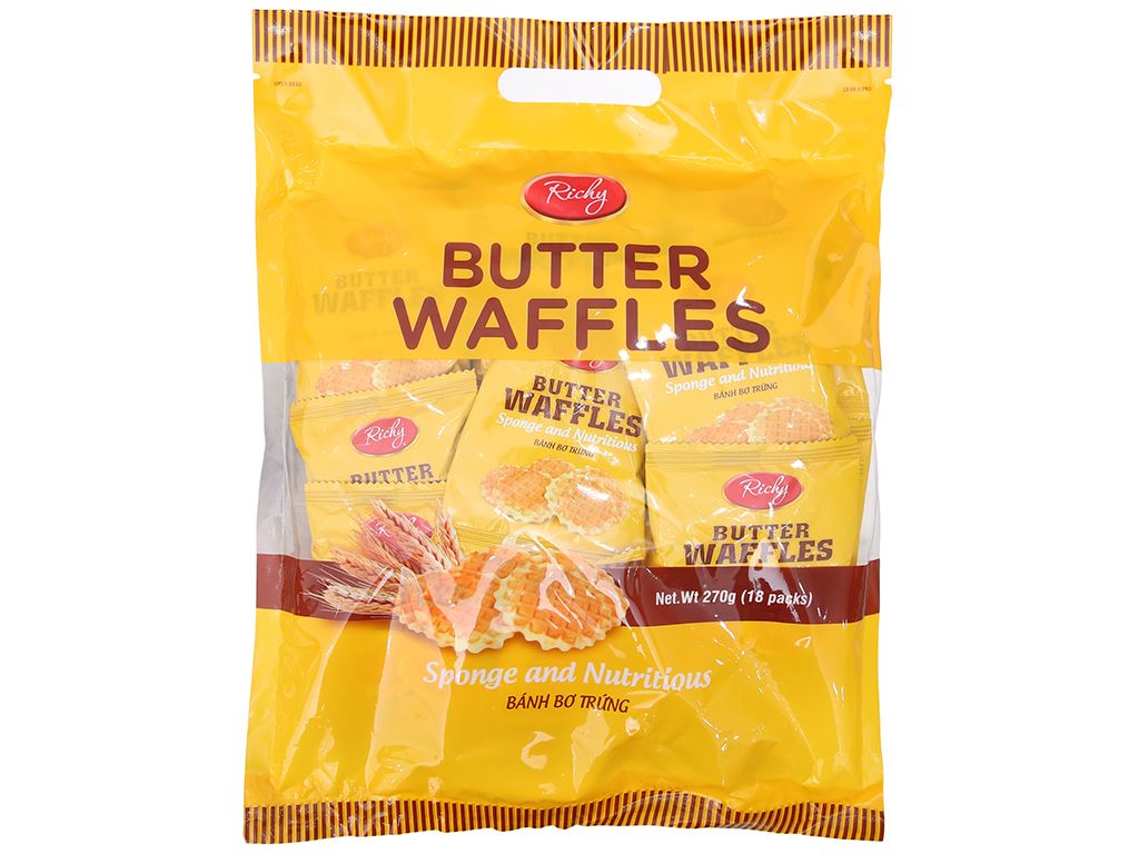 Bánh bơ trứng Butter Waffles Richy gói 270g 1