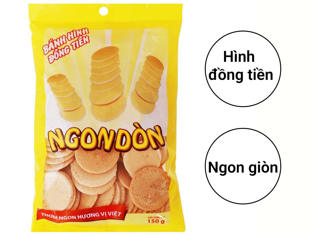 Bánh đồng tiền Hương Việt gói 150g giá tốt tại Bách hoá XANH