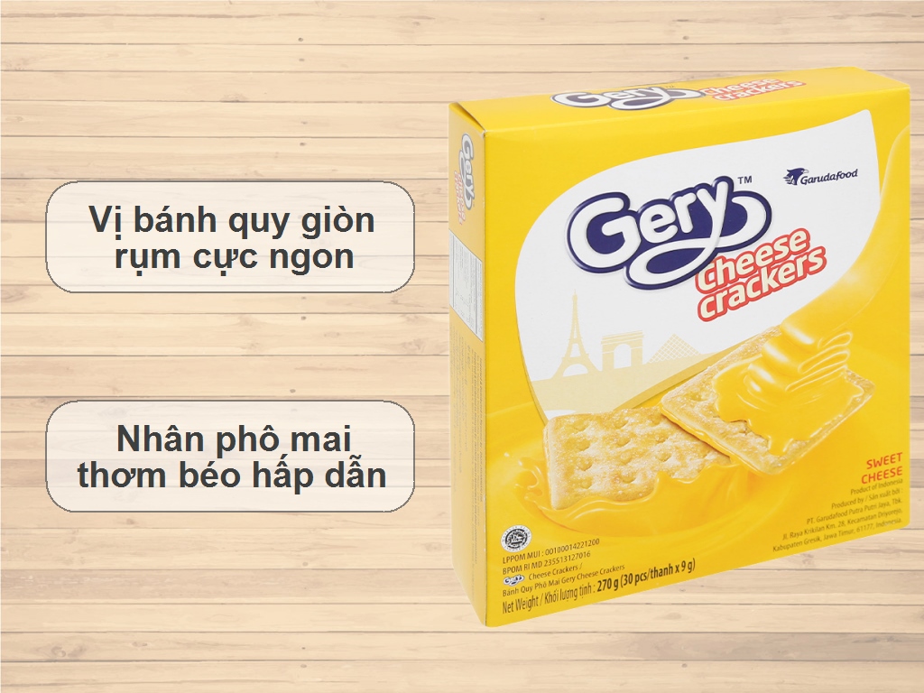 Bánh phô mai Gery 30 gói x 9g giá tốt tại Bách hoá XANH