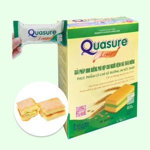 Bánh bông lan cho người tiểu đường hương cốm Quasure Light hộp 126g (7 cái)