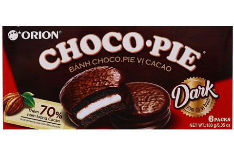 Bánh Choco-Pie vị Cacao hộp 180g (hộp 6 cái)