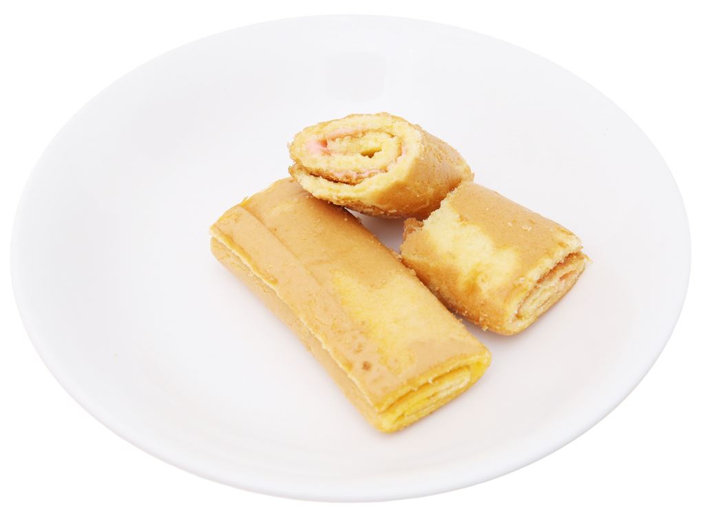 Bánh trứng cuộn kem hương dâu Hura Swissroll hộp 360g (20 cái) 6