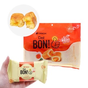 Bánh ăn sáng sợi thịt gà sốt kem trứng muối Orion C'est Bon gói 162.4g