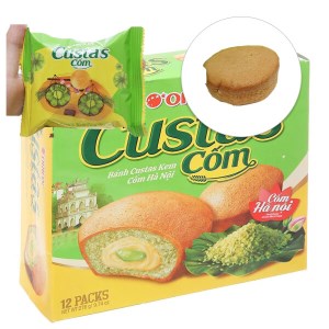 Bánh bông lan kem cốm Custas hộp 276g