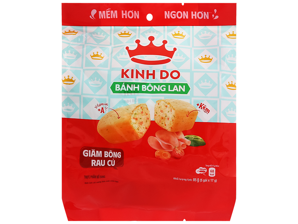 Bánh bông lan giăm bông rau củ Kinh Đô 85g tại Bách hóa XANH
