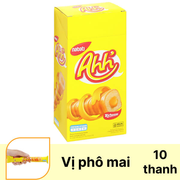 Bánh xốp phô mai Richeese Ahh Triple hộp 90g