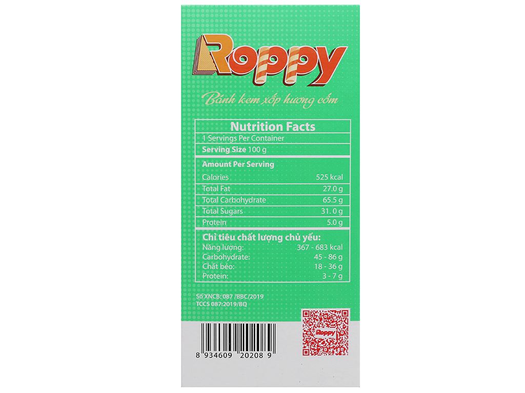 Bánh kem xốp hương cốm Roppy 240g giá tốt tại Bách hoá XANH