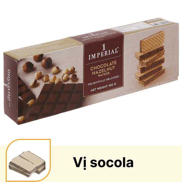 Bánh xốp kem socola Imperial hộp 100g