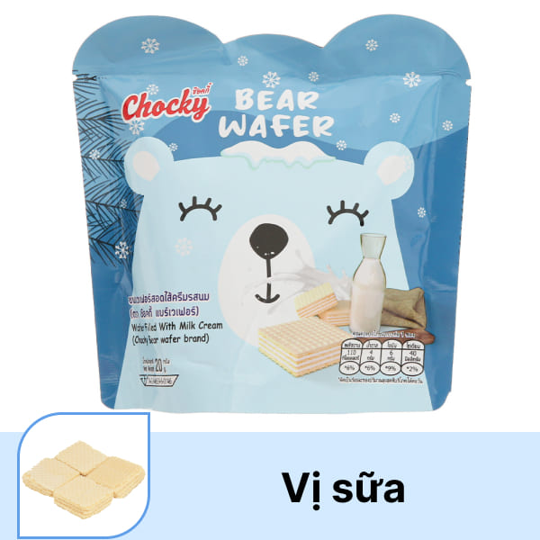 Bánh xốp hương sữa Chocky Bear 20g