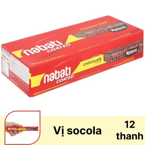 Bánh xốp phủ socola Nabati hộp 168g