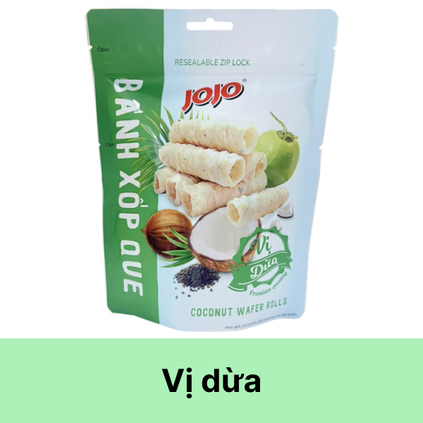 Bánh xốp que vị dừa Jojo 70g