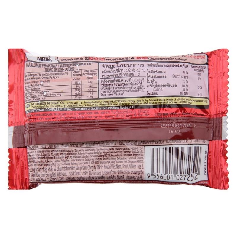 Bánh xốp phủ socola KitKat gói 35g (từ 3 tuổi)