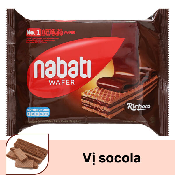 Bánh xốp nhân socola Nabati gói 50g