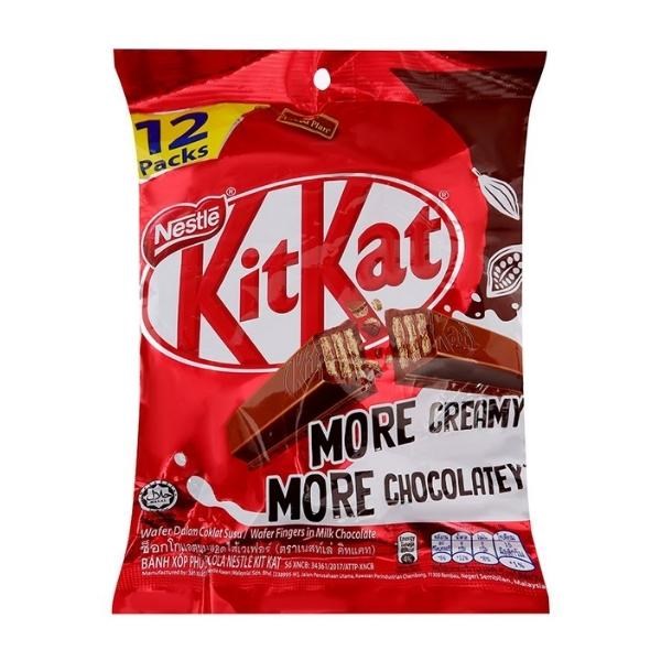 Bánh Xốp Phủ Socola Kitkat Gói 12 Thanh 204G (Từ 3 Tuổi)