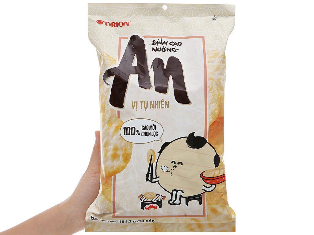 Bánh gạo nướng vị tự nhiên Orion An gói 151.2g 12