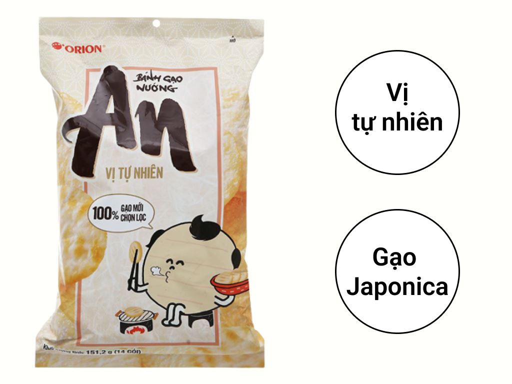 Bánh gạo nướng vị tự nhiên Orion An gói 151.2g 9