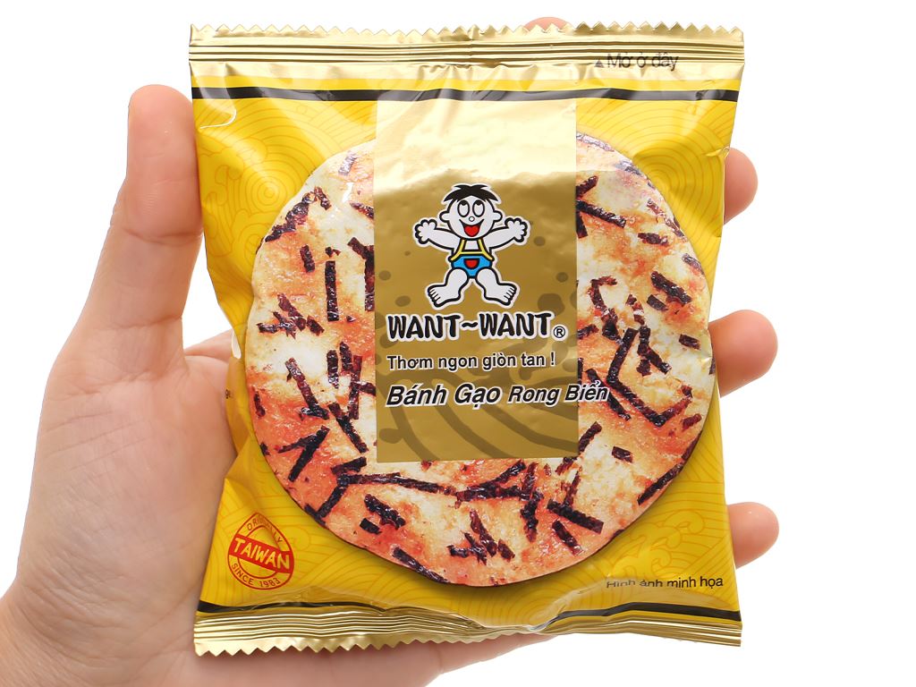 Bánh gạo rong biển Want Want gói 118g 7