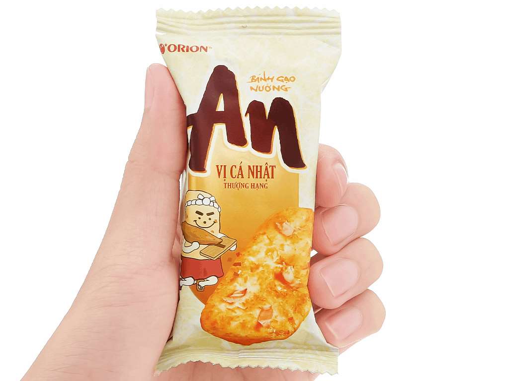 Bánh gạo Orion vị cá nhật thượng hạng gói 117.6g 4
