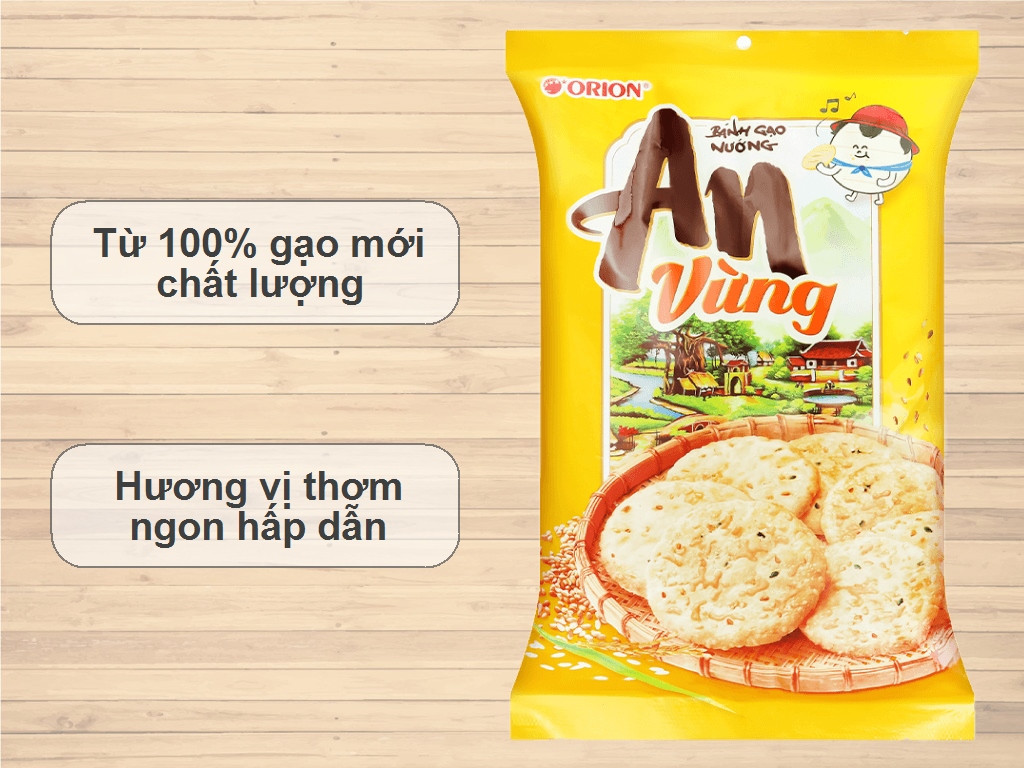 Bánh gạo nướng vừng Orion gói 115.2g 2