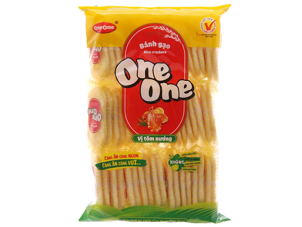 Bánh gạo One One vị tôm nướng gói 150g 1