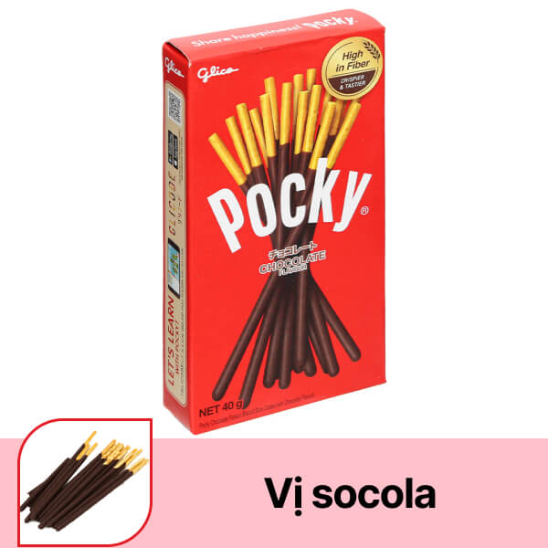 Bánh que Glico Pocky phủ kem hương socola hộp 40g