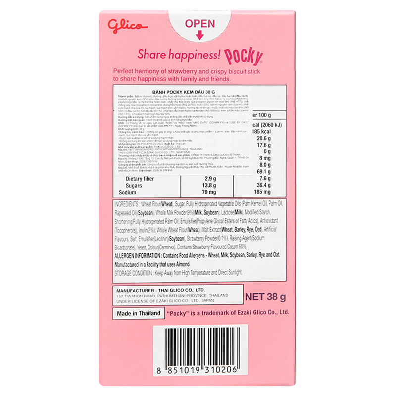Bánh que Glico Pocky vị dâu hộp 38g (từ 3 tuổi) - Giao bao bì ngẫu nhiên 4