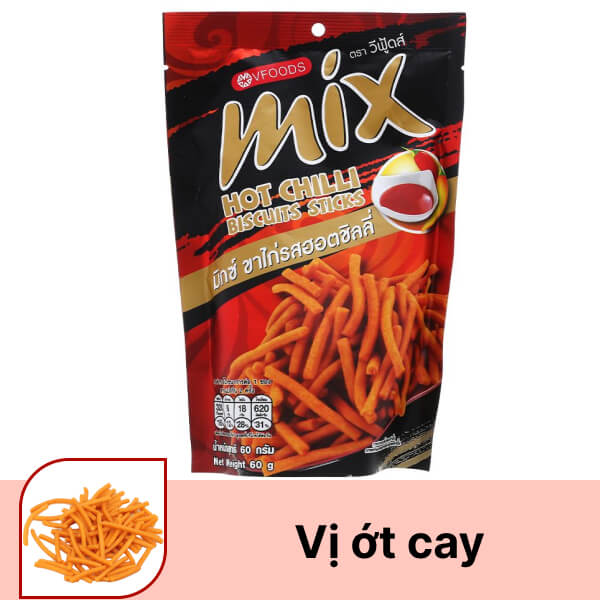 Bánh que Mix vị ớt cay gói 60g