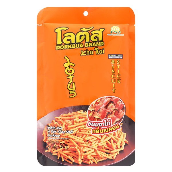 Bánh Que Dorkbua Vị Thịt Xông Khói Gói 50G (Từ 1 Tuổi)